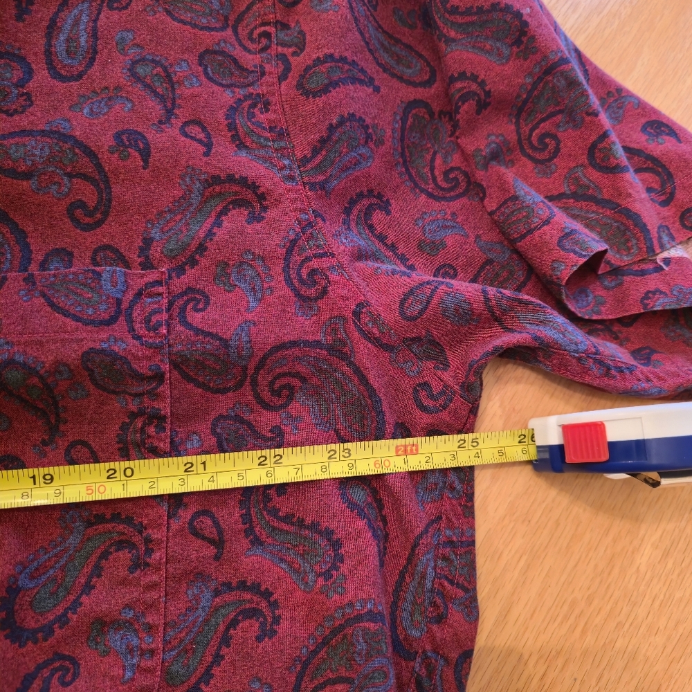 Ralph Lauren Red Paisley Casual Shirt size large - Picture 7 of 8